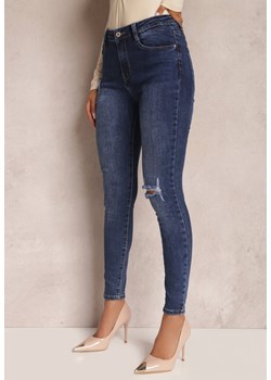 Granatowe Jeansy Skinny Aesophor ze sklepu Renee odzież w kategorii Jeansy damskie - zdjęcie 157074915
