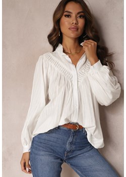 Biała Koszula Oversize z Bawełny Endona ze sklepu Renee odzież w kategorii Koszule damskie - zdjęcie 157075176