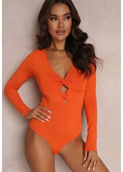 Pomarańczowe Body z Wycięciami Posolos ze sklepu Renee odzież w kategorii Bluzki damskie - zdjęcie 157075529