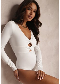 Białe Body z Wycięciami Posolos ze sklepu Renee odzież w kategorii Bluzki damskie - zdjęcie 157075538
