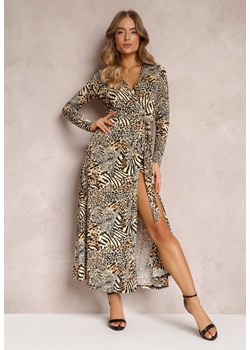 Jasnobrązowa Sukienka Brightfreeze ze sklepu Renee odzież w kategorii Sukienki - zdjęcie 157075609