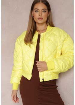 Żółta Kurtka Bomberka Pikowana Yeva ze sklepu Renee odzież w kategorii Kurtki damskie - zdjęcie 157075935