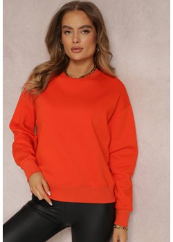 Pomarańczowa Bluza z Polarową Podszewką Heseh ze sklepu Renee odzież w kategorii Bluzy damskie - zdjęcie 157076107