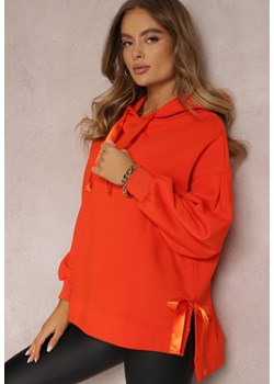 Pomarańczowa Bluza Oversize z Kapturem Liiza ze sklepu Renee odzież w kategorii Bluzy damskie - zdjęcie 157076178