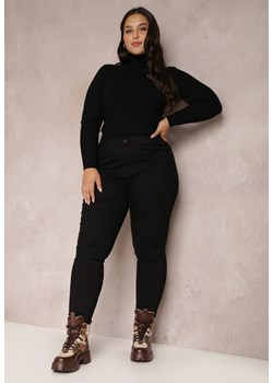 Czarne Spodnie Skinny Push Up Heochie ze sklepu Renee odzież w kategorii Spodnie damskie - zdjęcie 157076376