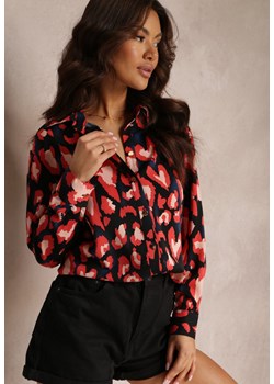 Czarna Koszula w Cętki Phoima ze sklepu Renee odzież w kategorii Koszule damskie - zdjęcie 157076676