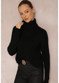 Czarny Golf Prążkowany Darda ze sklepu Renee odzież w kategorii Swetry damskie - zdjęcie 157076877
