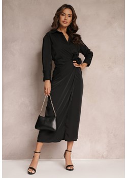 Czarna Sukienka Kopertowa Tamo ze sklepu Renee odzież w kategorii Sukienki - zdjęcie 157077235