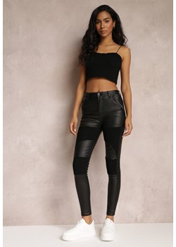 Czarne Spodnie Skinny z Imitacji Skóry Egal ze sklepu Renee odzież w kategorii Spodnie damskie - zdjęcie 157080086