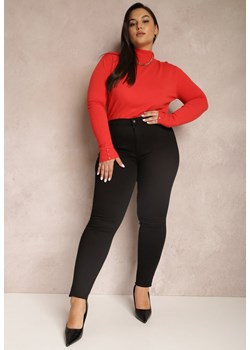 Czarne Spodnie Ocieplane z Imitacji Skóry Mans ze sklepu Renee odzież w kategorii Spodnie damskie - zdjęcie 157080096