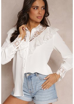 Biała Koszula z Koronką Hassei ze sklepu Renee odzież w kategorii Koszule damskie - zdjęcie 157081575