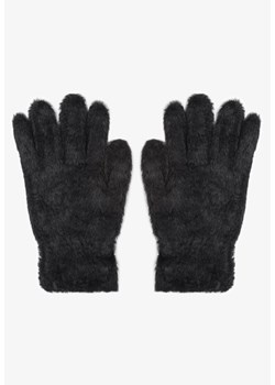 Czarne Pluszowe Rękawiczki Kodili ze sklepu Renee odzież w kategorii Rękawiczki damskie - zdjęcie 157081787