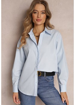 Niebieska Koszula Zapinana z Szerokim Rękawem Amasa ze sklepu Renee odzież w kategorii Koszule damskie - zdjęcie 157083608
