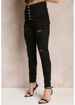 Czarne Jeansy Skinny z Wysokim Stanem Yholo ze sklepu Renee odzież w kategorii Jeansy damskie - zdjęcie 157084305
