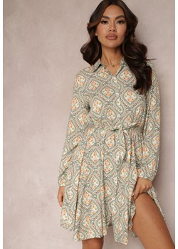 Jasnozielona Wiskozowa Sukienka z Wiązanym Paskiem Didimes ze sklepu Renee odzież w kategorii Sukienki - zdjęcie 157084495