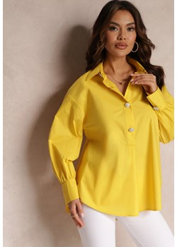 Żółta Koszula Bawełniana i Trapezowa Nene ze sklepu Renee odzież w kategorii Koszule damskie - zdjęcie 157085237