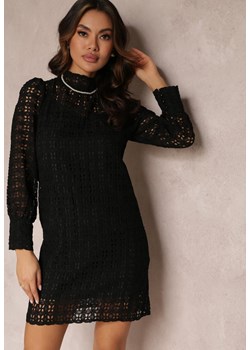 Czarna Pudełkowa Sukienka z Golfem Neshul ze sklepu Renee odzież w kategorii Sukienki - zdjęcie 157085525