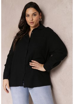 Czarna Koszula Zapinana z Bawełny Murame ze sklepu Renee odzież w kategorii Koszule damskie - zdjęcie 157088128
