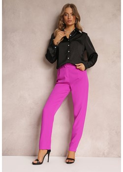 Fuksjowe Garniturowe Spodnie z Paskiem Samyah ze sklepu Renee odzież w kategorii Spodnie damskie - zdjęcie 157089018