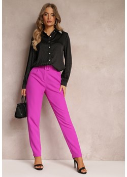Fuksjowe Garniturowe Spodnie z Paskiem Samyah ze sklepu Renee odzież w kategorii Spodnie damskie - zdjęcie 157089019