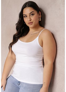Biały Bawełniany Top na Regulowanych Ramiączkach Resalio ze sklepu Renee odzież w kategorii Bluzki damskie - zdjęcie 157090999