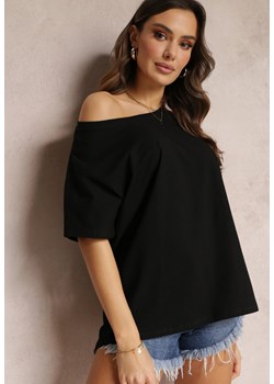 Czarny T-shirt Bawełniany z Krótkim Rękawem Kyndell ze sklepu Renee odzież w kategorii Bluzki damskie - zdjęcie 157091019