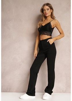 Czarne Spodnie Szerokie Tanora ze sklepu Renee odzież w kategorii Spodnie damskie - zdjęcie 157092757