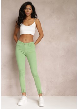 Jasnozielone Spodnie Skinny Tenyrea ze sklepu Renee odzież w kategorii Spodnie damskie - zdjęcie 157098328