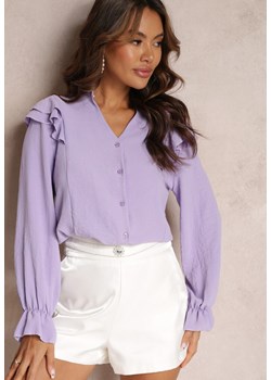 Fioletowa Koszula Aquinelle ze sklepu Renee odzież w kategorii Koszule damskie - zdjęcie 157099006
