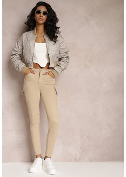 Jasnobeżowe Spodnie Bojówki z Kieszeniami Jameda ze sklepu Renee odzież w kategorii Spodnie damskie - zdjęcie 157099097
