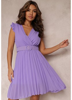 Fioletowa Sukienka Arvid ze sklepu Renee odzież w kategorii Sukienki - zdjęcie 157100626