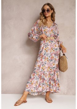Ciemnoróżowa Sukienka Koszulowa z Paskiem Goold ze sklepu Renee odzież w kategorii Sukienki - zdjęcie 157100868