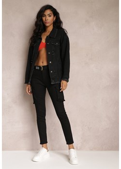 Czarne Jeansy Skinny z Kieszeniami Cargo Wetrala ze sklepu Renee odzież w kategorii Jeansy damskie - zdjęcie 157101937