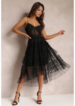 Czarna Tiulowa Spódnica Rozkloszowana Agandya ze sklepu Renee odzież w kategorii Spódnice - zdjęcie 157102067