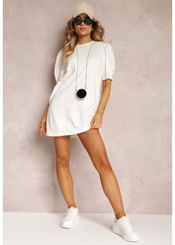 Biała Pudełkowa Sukienka Mini z Saszetką Dalana ze sklepu Renee odzież w kategorii Sukienki - zdjęcie 157102587