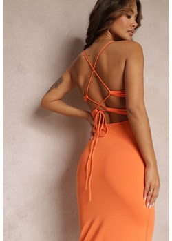 Pomarańczowa Sukienka Sadoul ze sklepu Renee odzież w kategorii Sukienki - zdjęcie 157103195