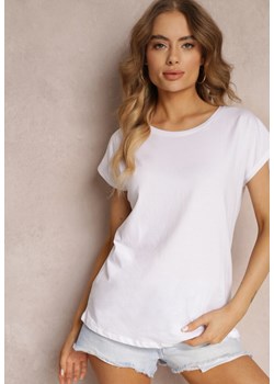 Biały T-shirt z Krótkim Rękawem Bawełniany Telarosa ze sklepu Renee odzież w kategorii Bluzki damskie - zdjęcie 157105509