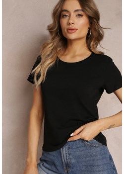 Czarny Bawełniany T-shirt Melinthe ze sklepu Renee odzież w kategorii Bluzki damskie - zdjęcie 157105549