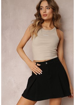 Czarna Rozkloszowana Spódnica Jeansowa Nyna ze sklepu Renee odzież w kategorii Spódnice - zdjęcie 157107376