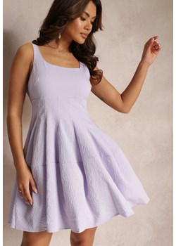 Fioletowa Taliowana Sukienka na Ramiączkach Soalia ze sklepu Renee odzież w kategorii Sukienki - zdjęcie 157110946