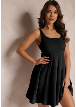 Czarna Taliowana Sukienka na Ramiączkach Soalia ze sklepu Renee odzież w kategorii Sukienki - zdjęcie 157110956