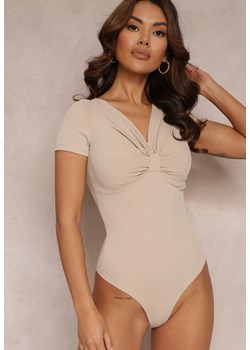 Beżowe Body Apolenia ze sklepu Renee odzież w kategorii Bluzki damskie - zdjęcie 157111568