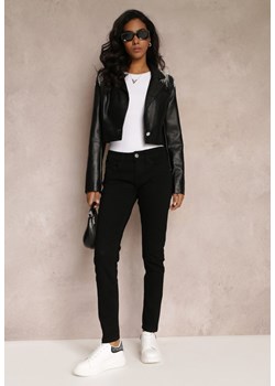 Czarne Jeansy Skinny Regular Waist  Adja ze sklepu Renee odzież w kategorii Jeansy damskie - zdjęcie 157112167