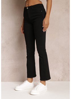 Czarne Jeansy Dzwony Push Up z Regularnym Stanem Temas ze sklepu Renee odzież w kategorii Spodnie damskie - zdjęcie 157112205