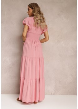 Jasnoróżowa Sukienka z Wiskozy Lobsy ze sklepu Renee odzież w kategorii Sukienki - zdjęcie 157114226