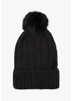 Czarna Czapka z Pomponem Disa ze sklepu Renee odzież w kategorii Czapki zimowe damskie - zdjęcie 157115058