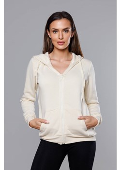BLUZA DAMSKA SPORTOWA ECRU (W03-67) ze sklepu goodlookin.pl w kategorii Bluzy damskie - zdjęcie 157118986