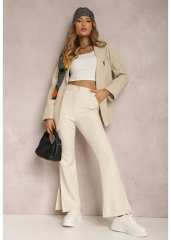 Jasnobeżowe Spodnie Dzwony Evissa ze sklepu Renee odzież w kategorii Spodnie damskie - zdjęcie 157122109