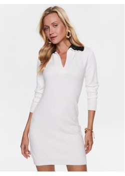 Ermanno Firenze Sukienka dzianinowa Q013E53 Biały Regular Fit ze sklepu MODIVO w kategorii Sukienki - zdjęcie 157127058