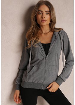 Ciemnoszara Bluza Rhodothee ze sklepu Renee odzież w kategorii Bluzy damskie - zdjęcie 157136135